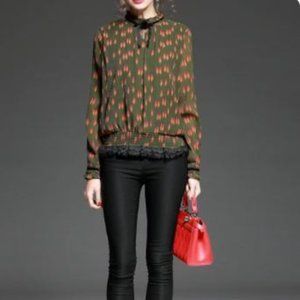 Green Chiffon Blouse